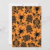 Damask Spider Wedding Invitation Kaart (Achterkant)
