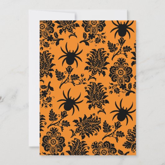 Damask Spider Wedding Invitation Kaart (Achterkant)