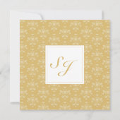 Damask Square 50e verjaardag uitnodiging (Achterkant)