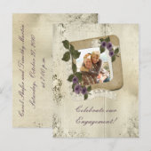 Damask Sshit Verloving Invitation Uitnodiging Briefkaart (Voorkant / Achterkant)