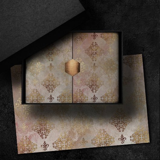 Damask Steampunk |  Golden Ornamental Tissuepapier