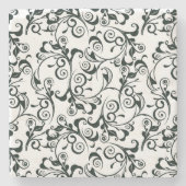 Damask Stenen Onderzetter (Voorkant)