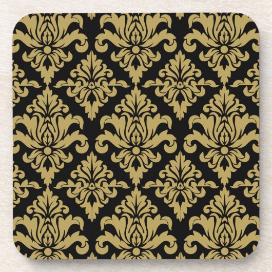 Damask Stof decoratief Print Bier Onderzetter (Voorkant)