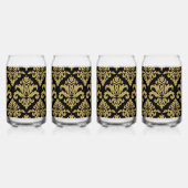 Damask Stof decoratief Print Blikvorm Glas (Rechts)