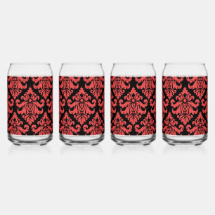 Damask Stof decoratief Print Blikvorm Glas