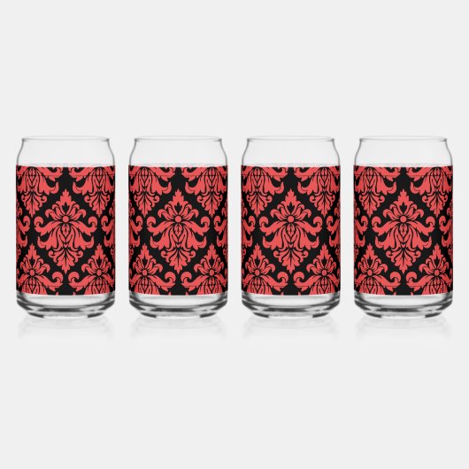 Damask Stof decoratief Print Blikvorm Glas (Voorkant)