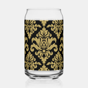 Damask Stof decoratief Print Blikvorm Glas