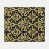Damask Stof decoratief Print Fleece Deken (Voorkant (Horizontaal))