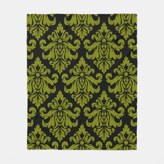 Damask Stof decoratief Print Fleece Deken (Voorkant)