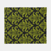 Damask Stof decoratief Print Fleece Deken (Voorkant (Horizontaal))