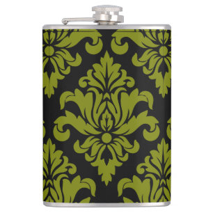 Damask Stof decoratief Print Heupfles