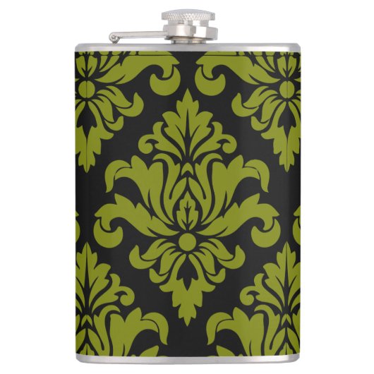 Damask Stof decoratief Print Heupfles (Voorkant)
