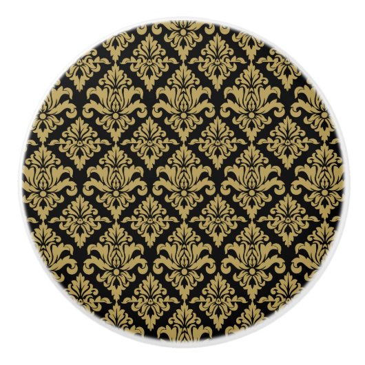 Damask Stof decoratief Print Keramische Knop (Voorkant)