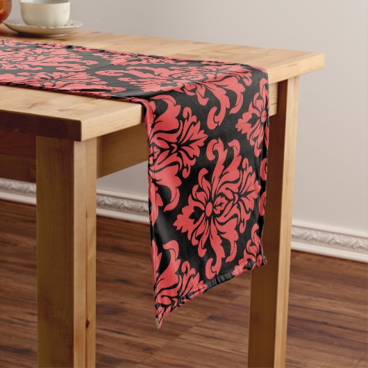 Damask Stof decoratief Print Korte Tafelloper (Voorbeeld)