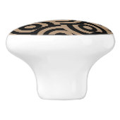 Damask stof decoratieve print keramische knop (Zijkant)