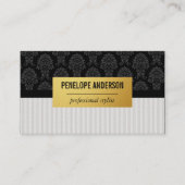 Damask & Strepen Visitekaartje (Voorkant)