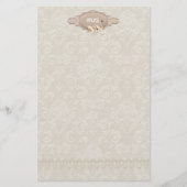 Damask Swan Elegance Briefpapier (Voorkant)