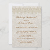 Damask Swan Elegance Ivoor - repetitie diner Kaart (Achterkant)