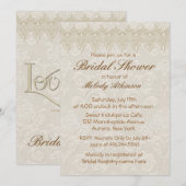 Damask Swan Elegance Ivoor - Vrijgezellenfeest Kaart (Voorkant / Achterkant)