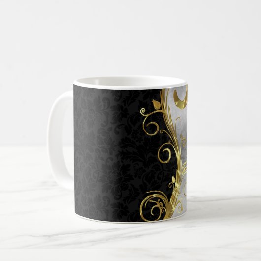 Damask & Swirl Koffiemok (Voorkant links)