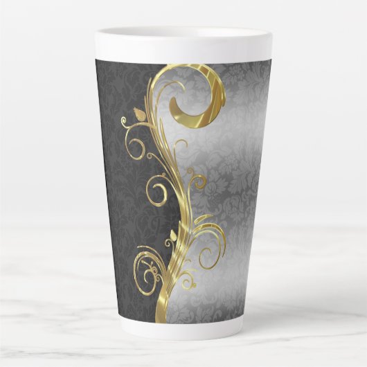 Damask & Swirl Latte Mok (Voorkant)