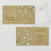  Damask + swirls Costume Designer Visitekaartje (Voorkant / Achterkant)