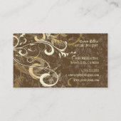 Damask + swirls Costume Designer Visitekaartje (Achterkant)