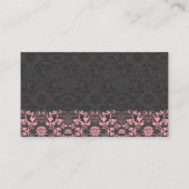 Damask Swirls Lace Black Aangepaste tafel/plaats k Plaatskaartje (Achterkant)