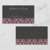 Damask Swirls Lace Black Aangepaste tafel/plaats k Plaatskaartje (Voorkant / Achterkant)