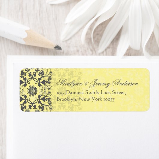 Damask Swirls Lace Butter Aangepast label (Insitu)