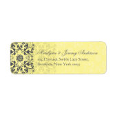 Damask Swirls Lace Butter Aangepast label (Voorkant)