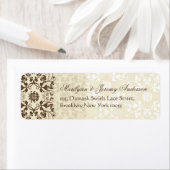 Damask Swirls Lace Coffee Custom Label (Insitu)