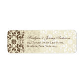 Damask Swirls Lace Coffee Custom Label (Voorkant)