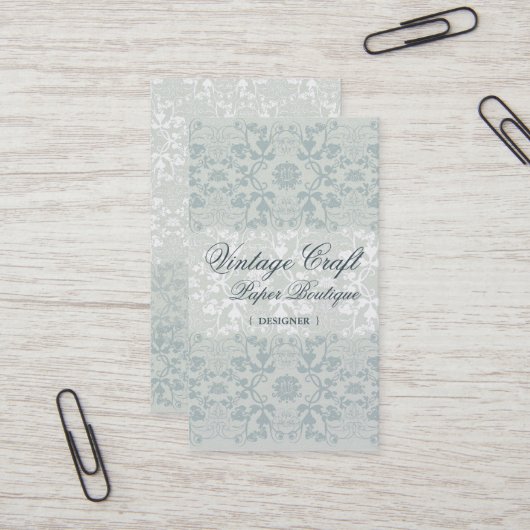 Damask Swirls Lace Dream Custom Visitekaartje (Voorkant / Achterkant in situ)