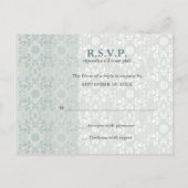 Damask Swirls Lace Dream RSVP Wedding Briefkaart (Achterkant)