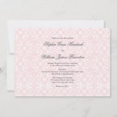  Damask Swirls Lace Elegant Wedding Invite Kaart (Achterkant)