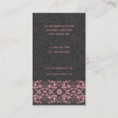Damask Swirls Lace Licorice Custom Profile Card Visitekaartje (Achterkant)