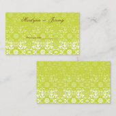 Damask Swirls Lace Limoen Custom Table/Place Card Plaatskaartje (Voorkant / Achterkant)