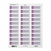 Damask Swirls Lace Orchid Custom Label (Full Sheet)