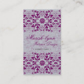 Damask Swirls Lace Orchid Custom Profile Card Visitekaartje (Voorkant)
