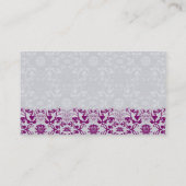 Damask Swirls Lace Orchid Guest Place Card Plaatskaartje (Achterkant)