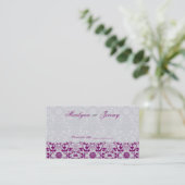 Damask Swirls Lace Orchid Guest Place Card Plaatskaartje (Staand voorkant)