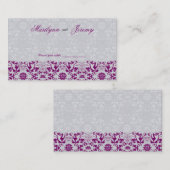 Damask Swirls Lace Orchid Guest Place Card Plaatskaartje (Voorkant / Achterkant)