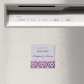 Damask Swirls Lace Orchid Save The Date Magnet (Insitu (Vaatwasser))