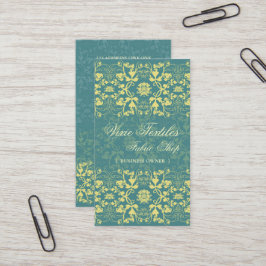 Damask Swirls Lace Peacock Custom Profile Card Visitekaartje