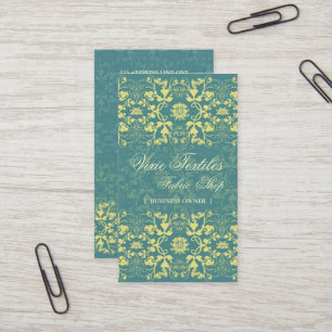 Damask Swirls Lace Peacock Custom Profile Card Visitekaartje