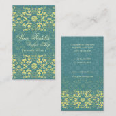 Damask Swirls Lace Peacock Custom Profile Card Visitekaartje (Voorkant / Achterkant)