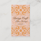 Damask Swirls Lace Sorbet Custom Visitekaartje (Voorkant)
