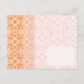 Damask Swirls Lace Sorbet Save the Date Briefkaart (Achterkant)