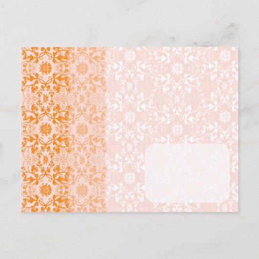 Damask Swirls Lace Sorbet Save the Date Briefkaart (Achterkant)